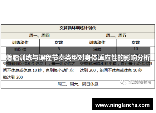 燃脂训练与课程节奏类型对身体适应性的影响分析